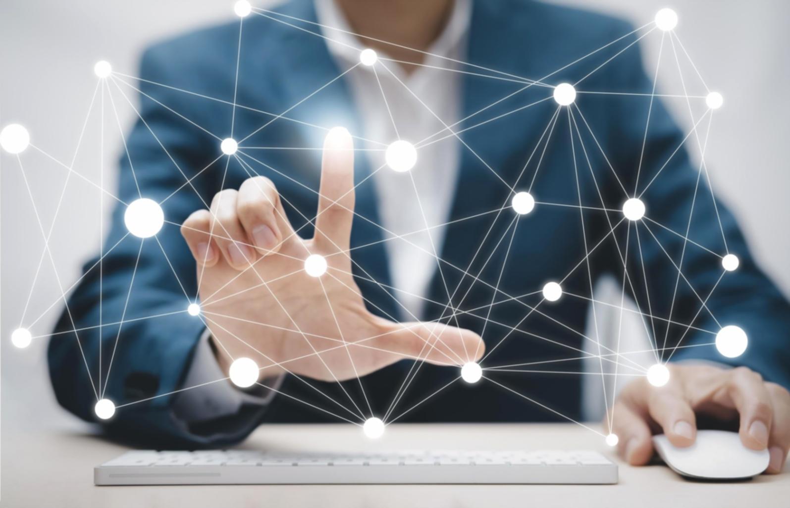 Business owner reviewing financial reports